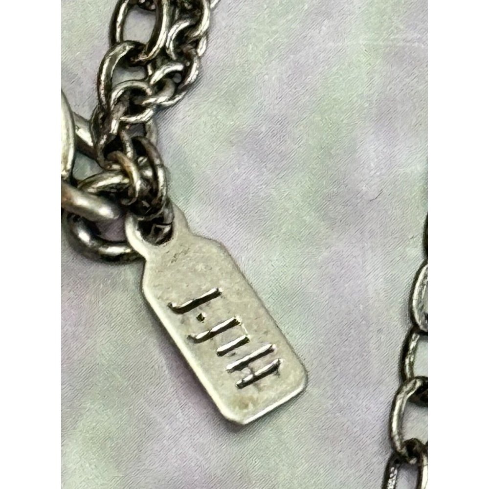 J Jill Long Layered Silver Necklace Southwestern Style With Feather Charms - Picture 11 of 12